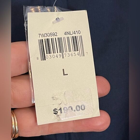 Lucky Brand Navy Quilted puffer Barn Jacket. Large NWT - Picture 6 of 7